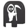 NDZ Performance Glow-in-The-Dark Aluminum Slide Cover Back Plate for Glock 43 43X 48  Grim Reaper Baby, Blue Glow view 4