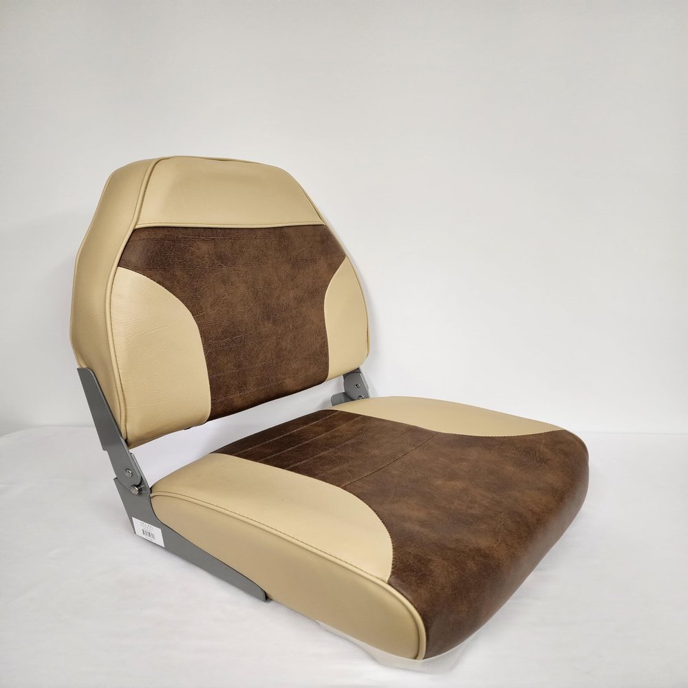 Horizon Manufacturing Boat Seat Fold Down High Back Sand/Brown 1002-AHJ