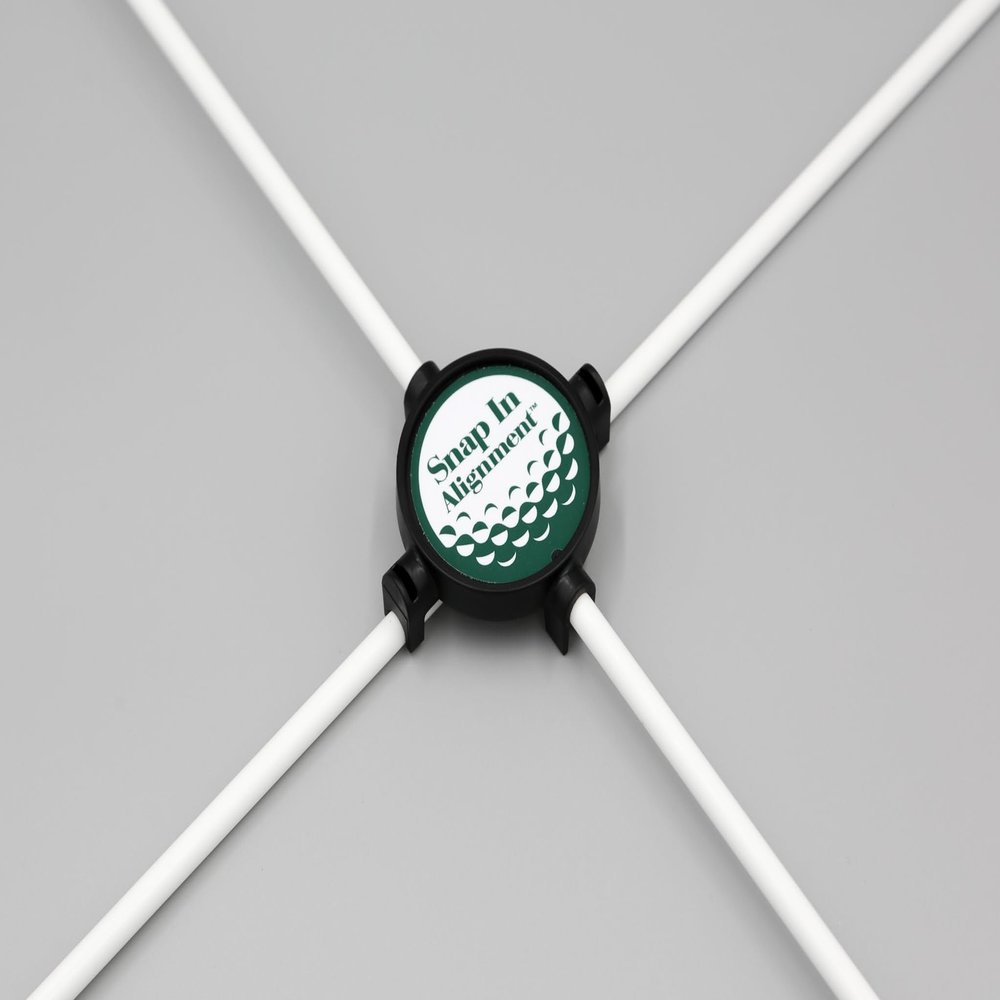 Snap In Alignment - Alignment Stick Connector (with Golf Sticks) - Golf Pratice Mat, Teaching T-Square