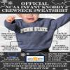 Little King NCAA Infant Boys and Girls Crewneck Knobby Sweatshirt With Tackle Twill Letters-Team Colors-Penn State-Heathered Navy-6 Months view 2