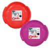 Superio Round Snow Sled, Heavy Duty Plastic Saucer Sled with Handles 24" Winter Snow Toys Fun, 2-Pack view 1