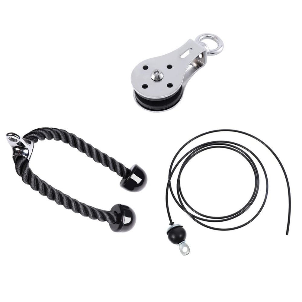NOLITOY 1set Cable Pulley System for Strength Training Tricep Rope Cable Machine Accessories for Home Gym Workouts for Optimal Muscle Building
