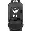 NDZ Performance Glow-in-The-Dark Aluminum Slide Cover Back Plate for Glock 43 43X 48  Panda with Guns, Blue Glow view 2