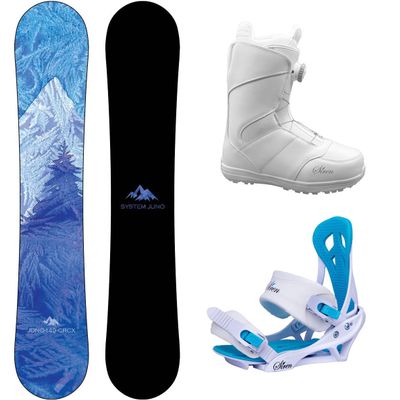 System Package Juno Women's Snowboard 149 cm-Siren Mystic Bindings-Siren Lux Pro Twist 8