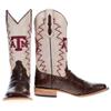 Vaccari Men's Parker Top Grid Stitching & Texas A&M Embroidery Genuine Mocha Alligator Tail Broad Square Toe Cowboy Boots - 8.5 EE view 2