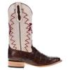 Vaccari Men's Parker Top Grid Stitching & Texas A&M Embroidery Genuine Mocha Alligator Tail Broad Square Toe Cowboy Boots - 8.5 EE view 3