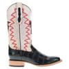 Vaccari Men's Parker Top Grid Stitching & Texas Tech Red Raiders Embroidery Genuine Black Alligator Tail Broad Square Toe Cowboy Boots - 8 EE view 3