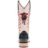 Vaccari Men's Parker Top Grid Stitching & Texas Tech Red Raiders Embroidery Genuine Black Alligator Tail Broad Square Toe Cowboy Boots - 8 EE view 4