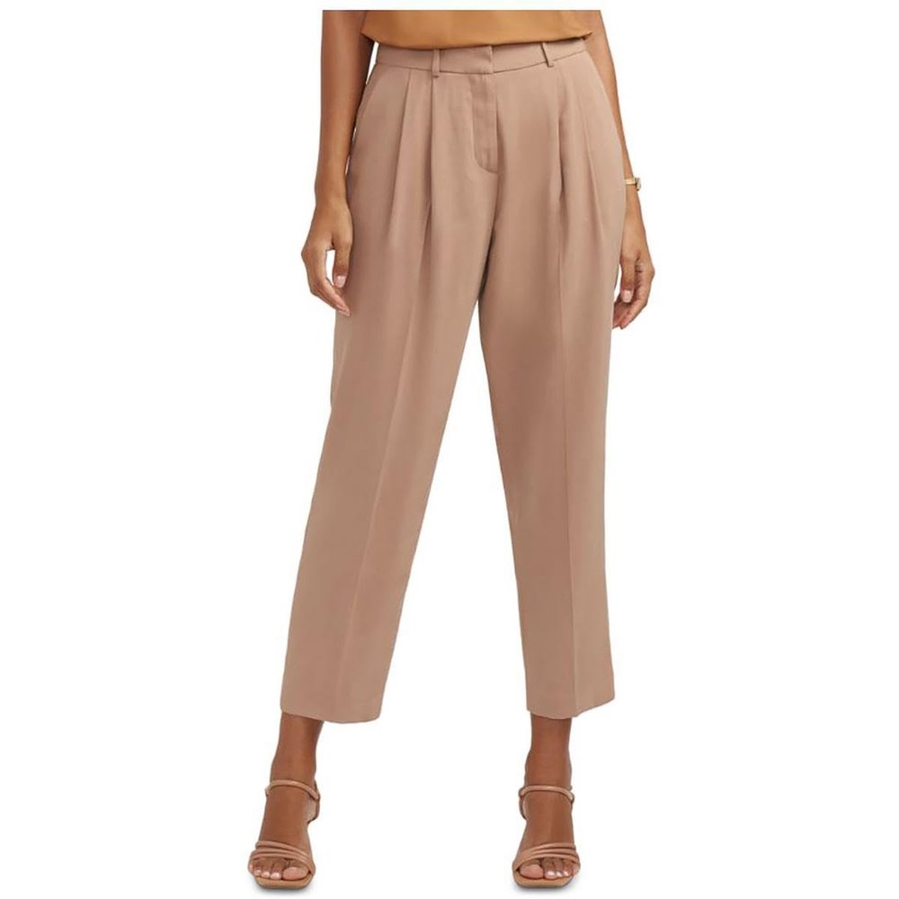 Anne Klein Womens Suit Separate Professional Dress Pants Tan 8