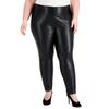 Anne Klein Womens Plus Faux Leather Mid-Rise Skinny Pants Black 3X view 1