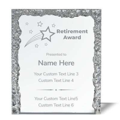 Custom Engraved Trophy | Acrylic Awards Personalized with Engraving | Shining Star | Above and Beyond | Making a Difference | Retirement | Appreciation | Excellence (Retirement Award)