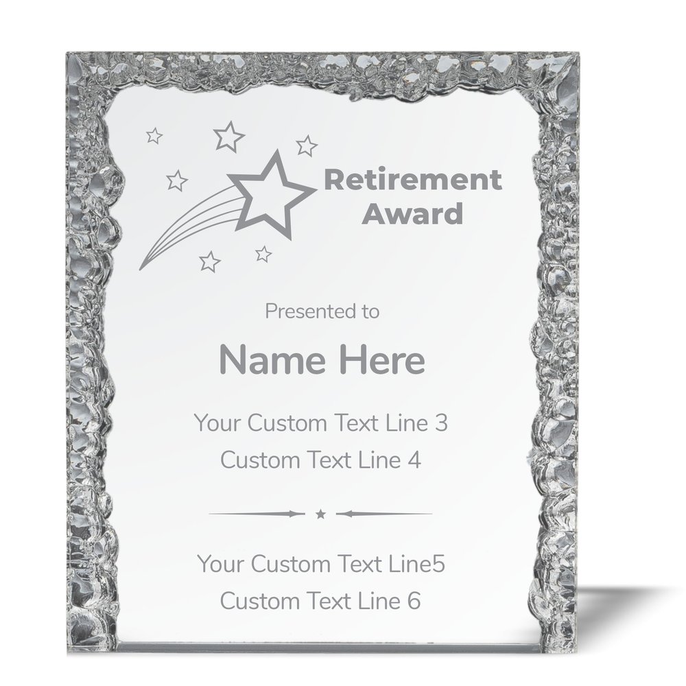 Custom Engraved Trophy | Acrylic Awards Personalized with Engraving | Shining Star | Above and Beyond | Making a Difference | Retirement | Appreciation | Excellence (Retirement Award)