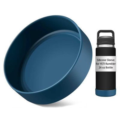 VGHNQ Silicone Sleeve for YETI, Owala Water Bottles, Bottom Boot for YETI 26 OZ, Boot Cover for Owala 32OZ, Boots Rambler Water Bottle Accessories (Blue, Fits YETI 26 OZ Bottle/Owala 32 OZ)