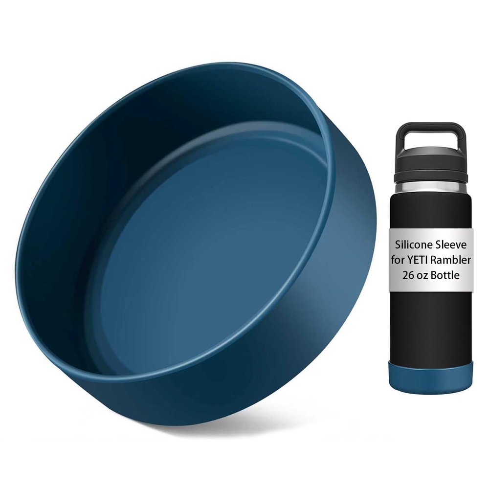VGHNQ Silicone Sleeve for YETI, Owala Water Bottles, Bottom Boot for YETI 26 OZ, Boot Cover for Owala 32OZ, Boots Rambler Water Bottle Accessories (Blue, Fits YETI 26 OZ Bottle/Owala 32 OZ)