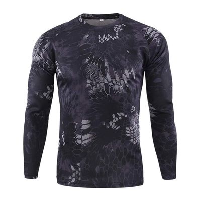 ZYXTIM Men's Hiking Shirts Waterproof Dry Fit Athletic T-Shirts SPF Long Sleeve Safari Shirts Outdoor Work Swim Fishing Tops Black