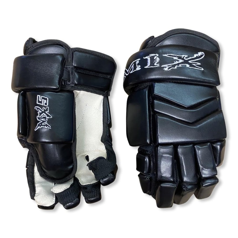 Mix Hockey - MX5 Venom Ice Hockey Gloves (Black Out) (12" (Med))