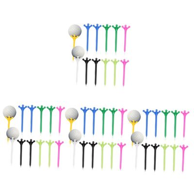 Sosoport 48pcs Golf Ball Stands Golf Nails Practicing Tools Training Accessories Unbreakable Random Color