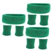 Sosoport 3sets Comfortable Sports Headband Wrist Brace Sweat-Absorbing Hairband for Volleyball Basketball Yoga and Fitness Headband Wristbands Elastic Breathable Design view 1