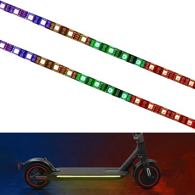 FOVNOT LED Lights for Scooter, 2 Pcs Electric Scooter Strip Light Battery Operated Scooter LED Lights Colorful Can Be Cropped Scooter Lights Chassis Decorative Scooter Light Lamp for Night Riding