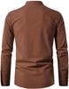 AIFARLD Men's Long Sleeve Shirts Retro Style Lace up for Medieval,Viking,Hippie Matching Cosplay Pirate Renaissance Costume Brown view 4