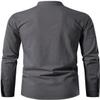 AIFARLD Men's Long Sleeve Shirts Retro Style Lace up for Medieval,Viking,Hippie Matching Cosplay Pirate Renaissance Costume Grey view 4
