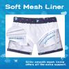 SURF CUZ Boys Swim Trunks Toddler Swim Shorts UPF 50+ Bathing Suit for Boy Swimsuit Mesh Swimwear Quick Dry Beach Board Shorts Navy Space Planet 7 Years view 3