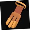 Sosoport 2pcs Outdoor Archery Fingers Gloves for Wrist Belt Reinforced Finger Tips for Shooting Sports Brown view 3