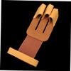 Sosoport 2pcs Outdoor Archery Fingers Gloves for Wrist Belt Reinforced Finger Tips for Shooting Sports Brown view 4