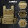 Snacam Tactical Vest for Men Molle Airsoft Vest Adult (Coyote Brown) view 3