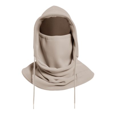 Womens Windproof Balaclava Face Mask Fleece Warm Winter Hood Hat Ski Scarf Men Cold Weather Motorcycle Thermal Neck Gaiter Beige