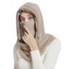 Womens Windproof Balaclava Face Mask Fleece Warm Winter Hood Hat Ski Scarf Men Cold Weather Motorcycle Thermal Neck Gaiter Beige view 3