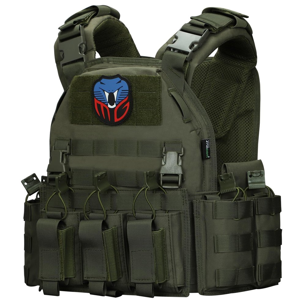 Snacam Tactical Vest for Men Molle Airsoft Vest Adult (Army Green)