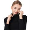 Liang Rou Women's Mock Turtleneck Ultrathin Long Sleeve Thermal Baselayer Undershirt Top Black X-Large view 2