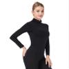 Liang Rou Women's Mock Turtleneck Ultrathin Long Sleeve Thermal Baselayer Undershirt Top Black X-Large view 4