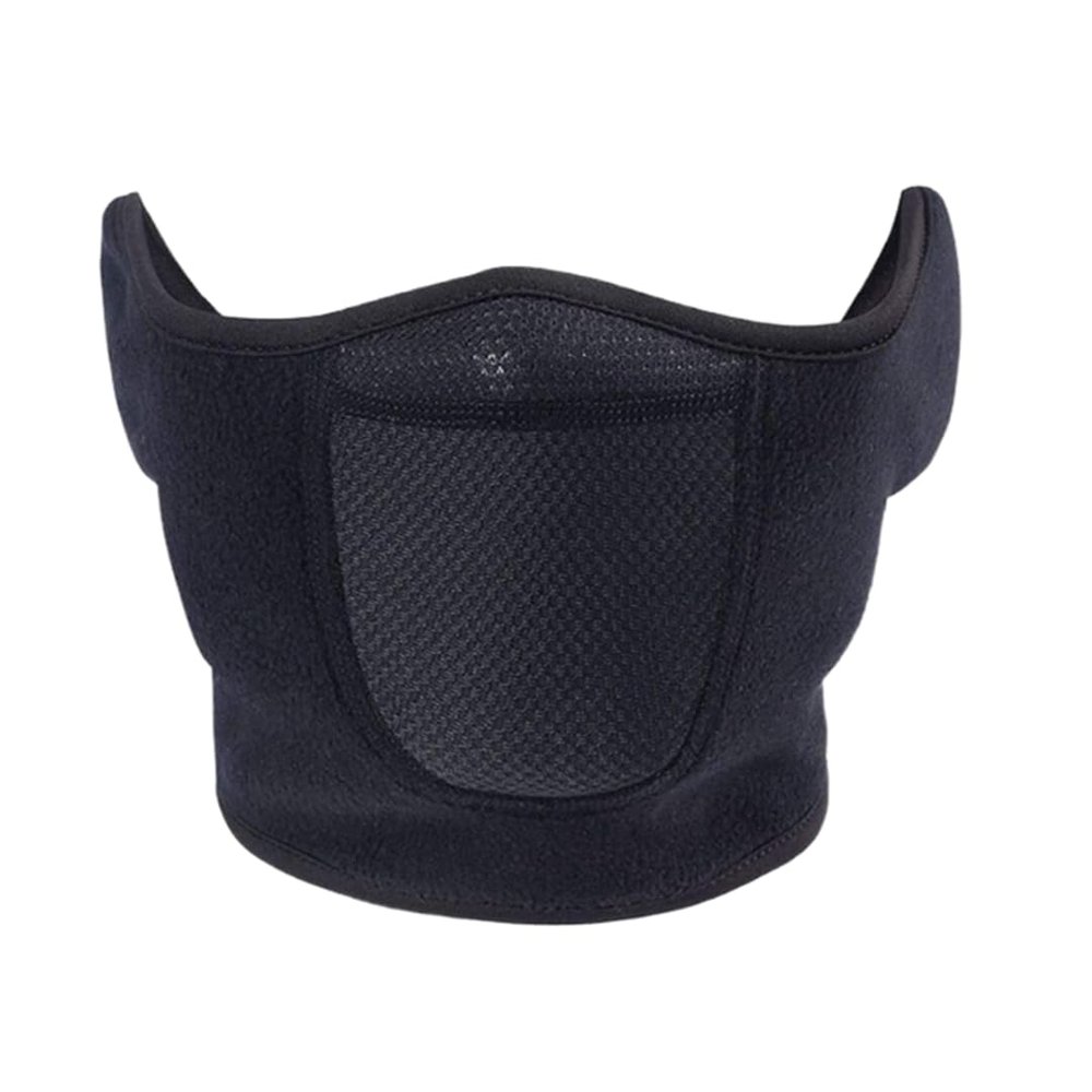 Breathable Winter Balaclava Half Face Mask Ear Warmer Windproof Men Women for Skiing Snowboarding Motorcycling Black