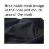 Breathable Winter Balaclava Half Face Mask Ear Warmer Windproof Men Women for Skiing Snowboarding Motorcycling Black view 2