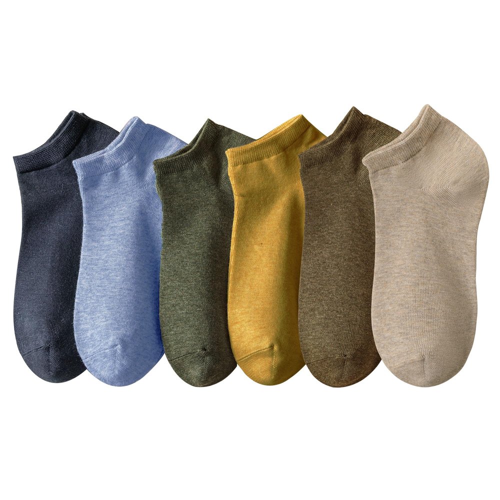 MAGIARTE Mens Cotton Ankle Socks Low Cut Athletic Moisture Wicking Odor Free No Show Socks for Men 6-Pack (Color 05M)