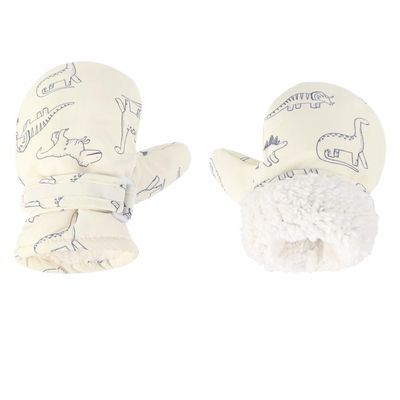 Weradau Fleece Lined Mittens for Baby Boys Girls,Baby Toddler Little Kids Winter Gloves Mittens (4-6 Years Beige)