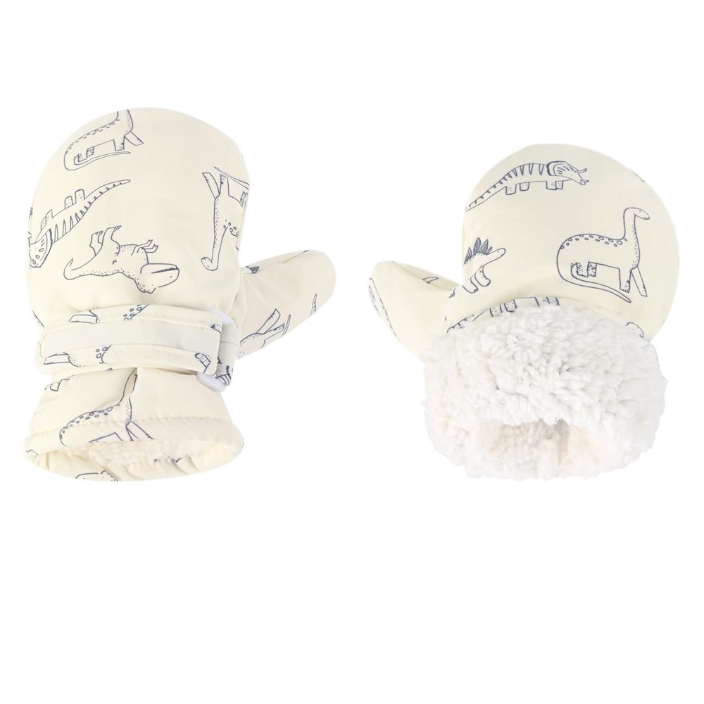 Weradau Fleece Lined Mittens for Baby Boys Girls,Baby Toddler Little Kids Winter Gloves Mittens (4-6 Years Beige)