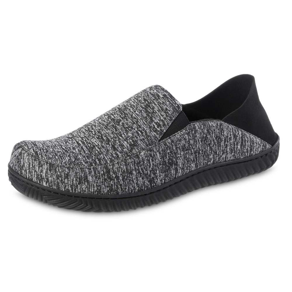Indoor/Outdoor Sport Knit Closed Back Slippers with Memory Foam Comfort and Heel Support