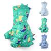 Baby Boys Girls Down Jacket Cute Dinosaur Print Zipper Coat with Pocket Winter Warm Thick Hoodie Coat (Green, 2-3 Years) view 2