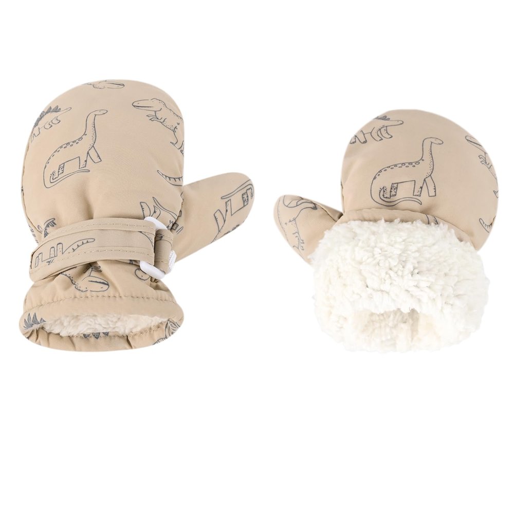 Weradau Fleece Lined Mittens for Baby Boys Girls,Baby Toddler Little Kids Winter Gloves Mittens (2-4 years khaki)