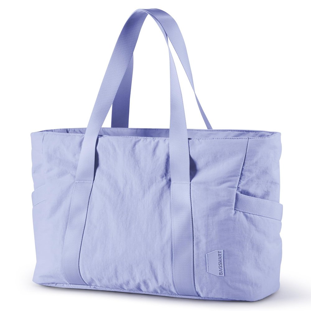 BAGSMART Tote Bag for Women with Zipper, Gym Tote with Compartments, Laptop Work Tote Nurse Dance Yoga Bag for Sport, Travel