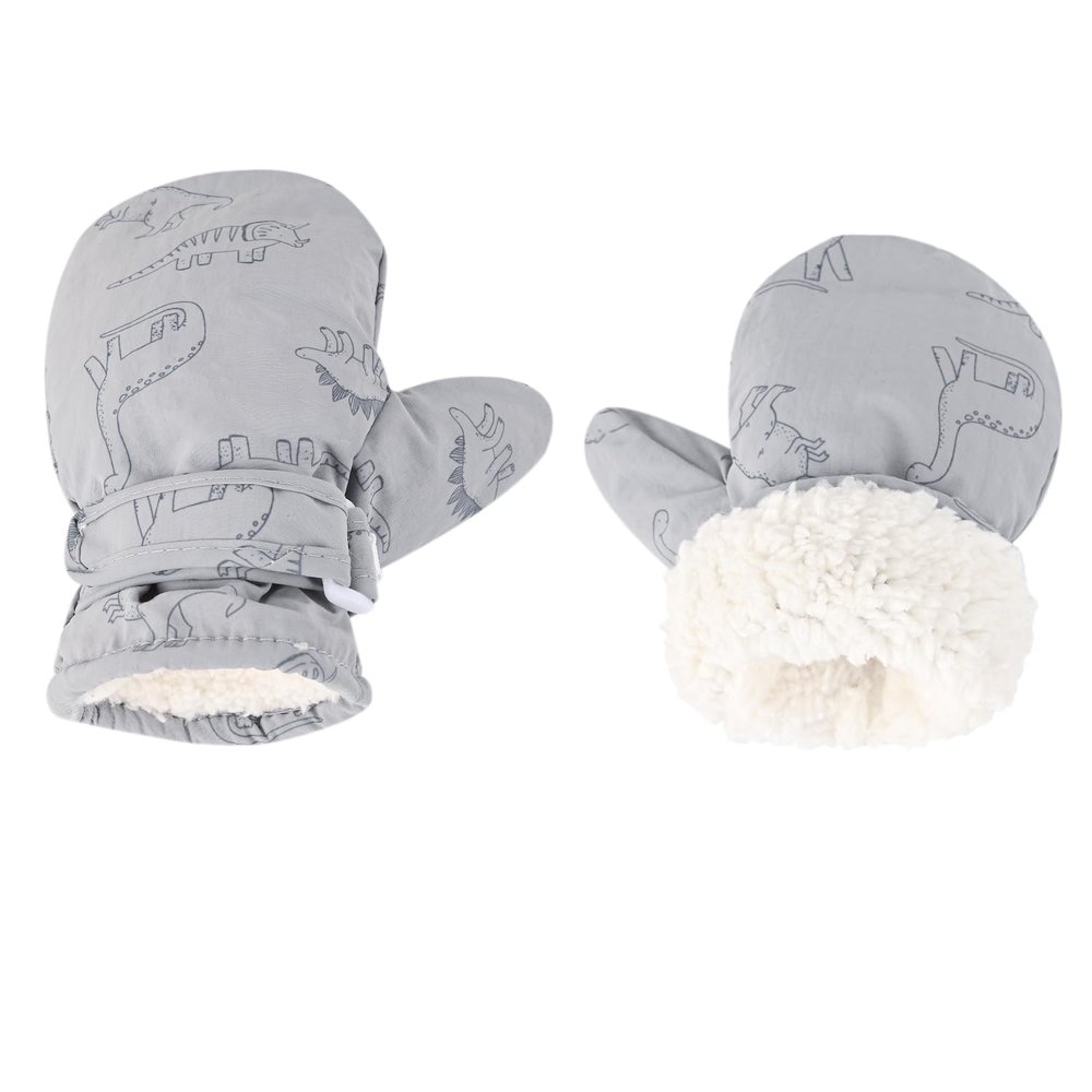 Weradau Fleece Lined Mittens for Baby Boys Girls,Baby Toddler Little Kids Winter Gloves Mittens (4-6 Years grey)