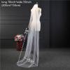 ROSEEDEN one Tier 1 T plain Veil wedding bridal woman long veil soft tulle cut edge veil with metal comb (One Tier Length78 Width59, Ivory) view 2