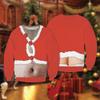 Chest Hair Unisex Ugly Christmas Jumper Sweater 3D Funny Butt Printed Graphic Long Sleeve Sweatshirts Set 03 Size 3XL view 3