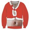 Chest Hair Unisex Ugly Christmas Jumper Sweater 3D Funny Butt Printed Graphic Long Sleeve Sweatshirts Set 03 Size 2XL view 1