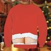 Chest Hair Unisex Ugly Christmas Jumper Sweater 3D Funny Butt Printed Graphic Long Sleeve Sweatshirts Set 03 Size 2XL view 2
