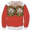Funny Boobs Unisex Ugly Christmas Jumper Sweater 3D Wreath Printed Graphic Long Sleeve Sweatshirts Set 03 Size 2XL view 1