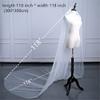 ROSEEDEN one Tier 1 T plain Veil wedding bridal woman long veil soft tulle cut edge veil with metal comb (One Tier Length 118" Width 118", White) view 2